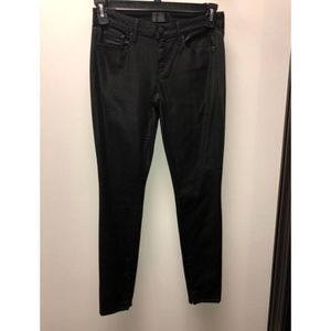 NWOT Vince Black Coated Dylan Skinny Jeans 26